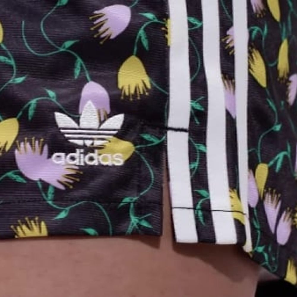 AdidasâOriginals APOâFloralâPrintedâShortsâBlack - Picture 7 of 14